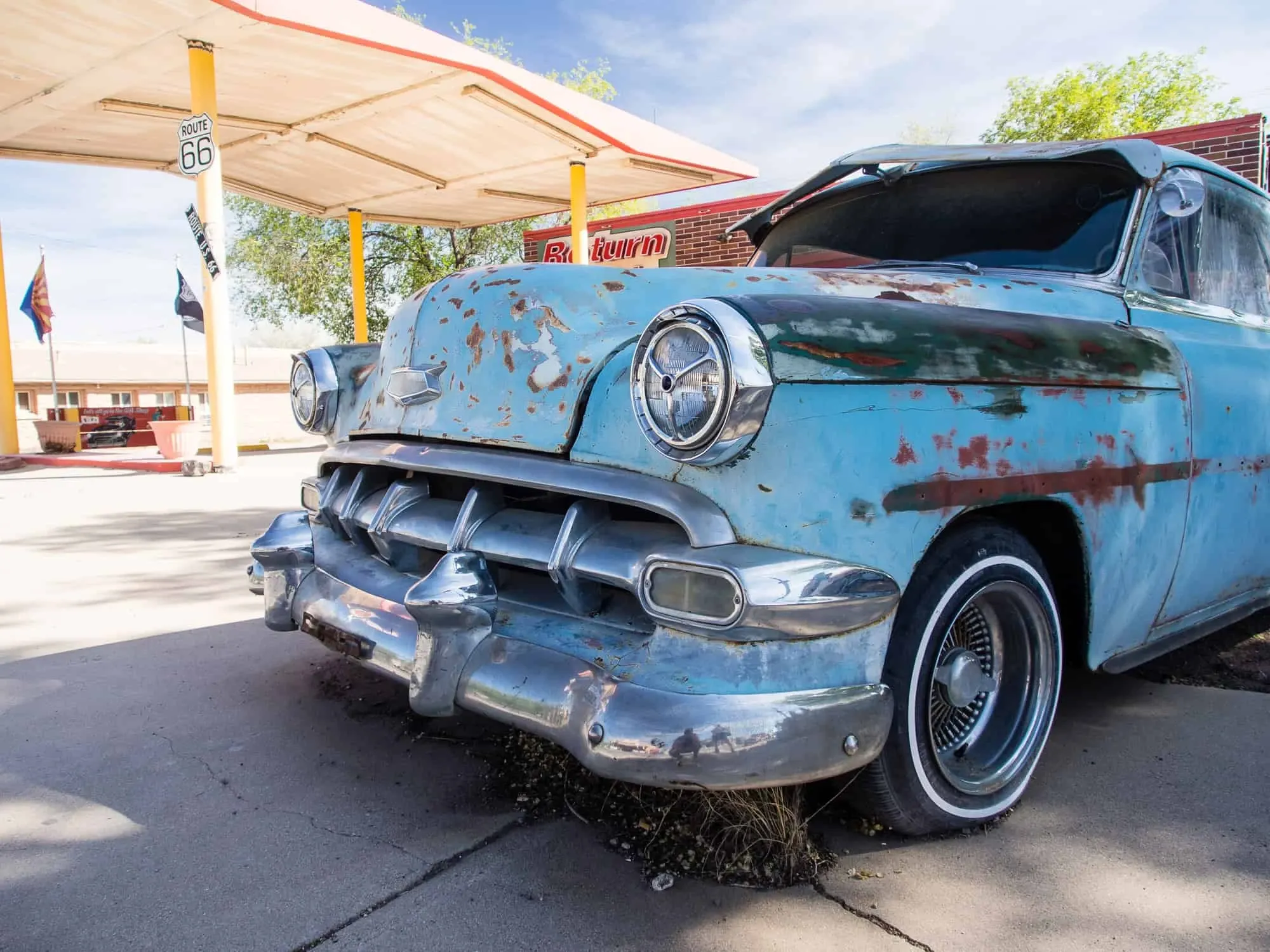 Oldie an der Route 66 in Seligman, Arizona