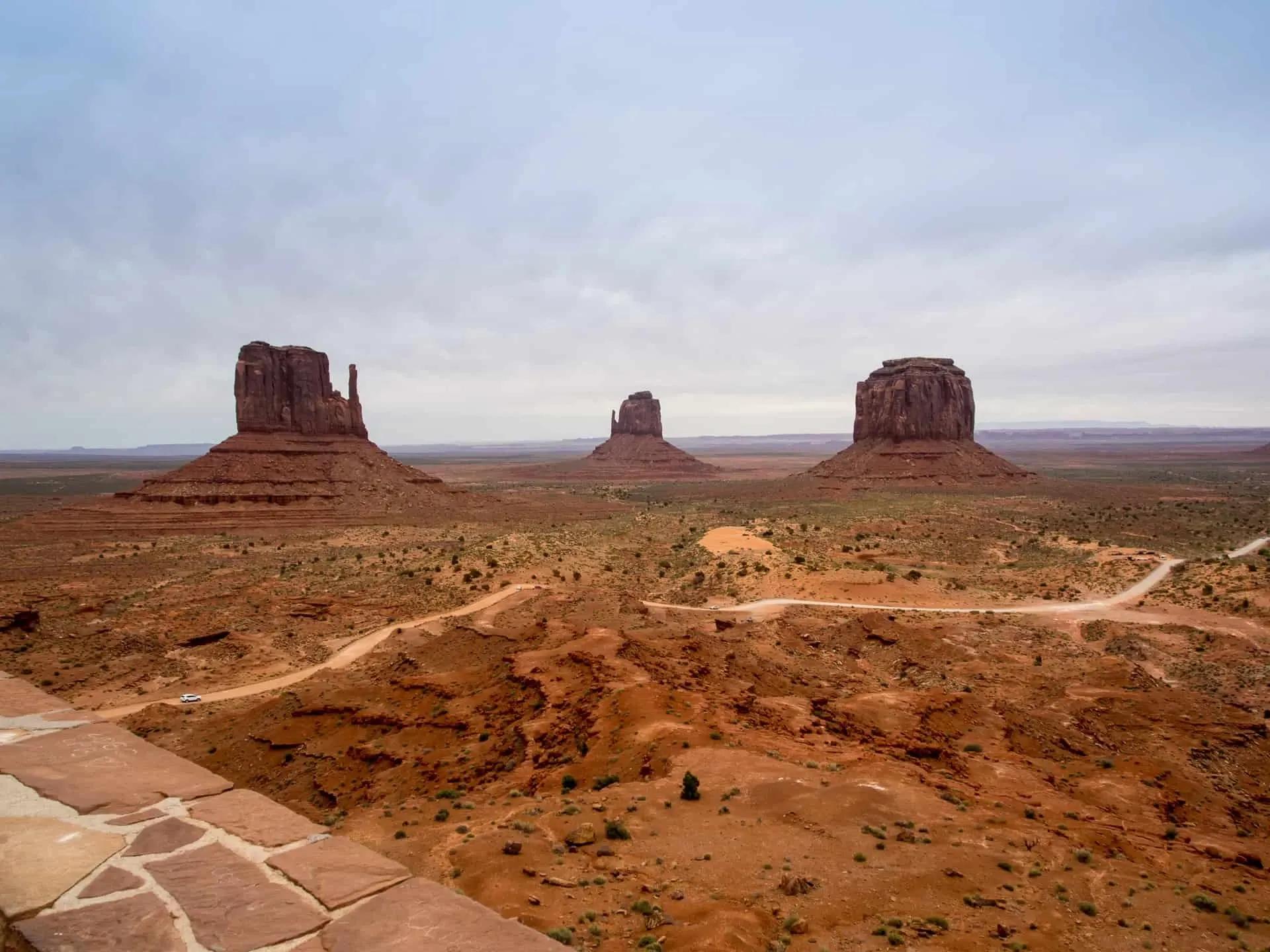 Blick auf das Monument Valley vom Visitor Center