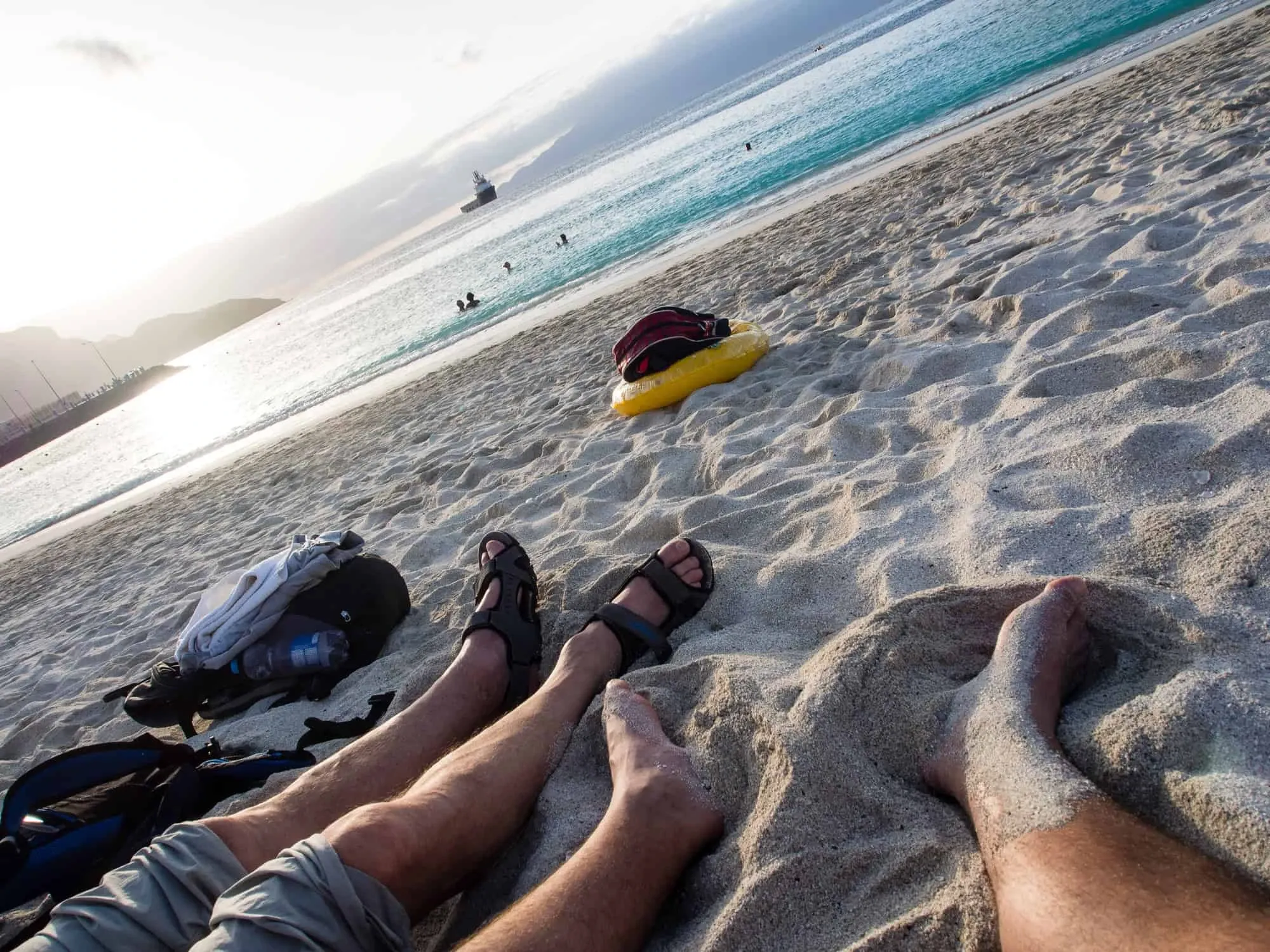 Chillen am Praia da Laginha Sao Vicente Kapverden