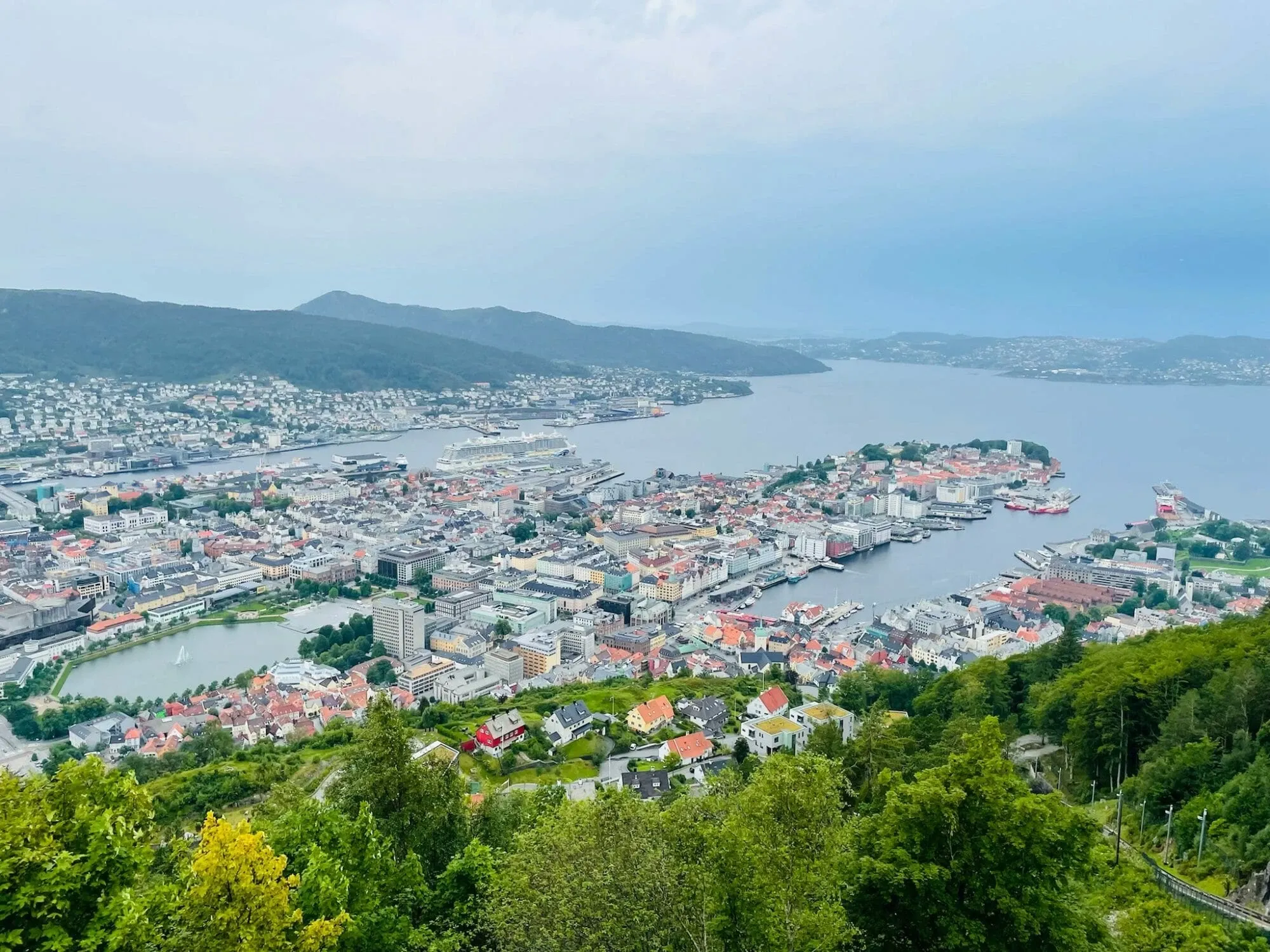 Blick vom Floyen auf Bergen