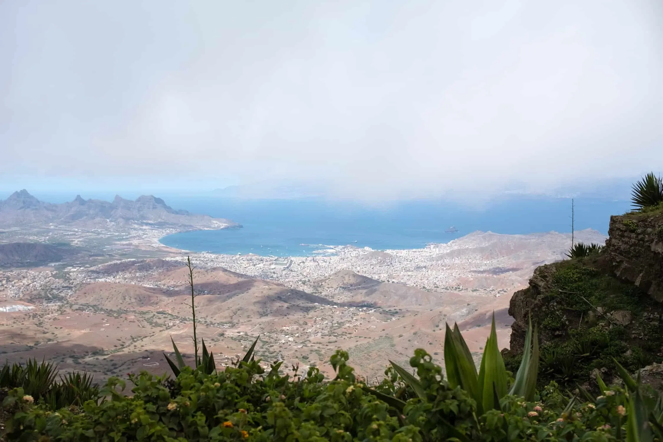 Blick vom Monte Verde auf Sao Vicente Kap Verden