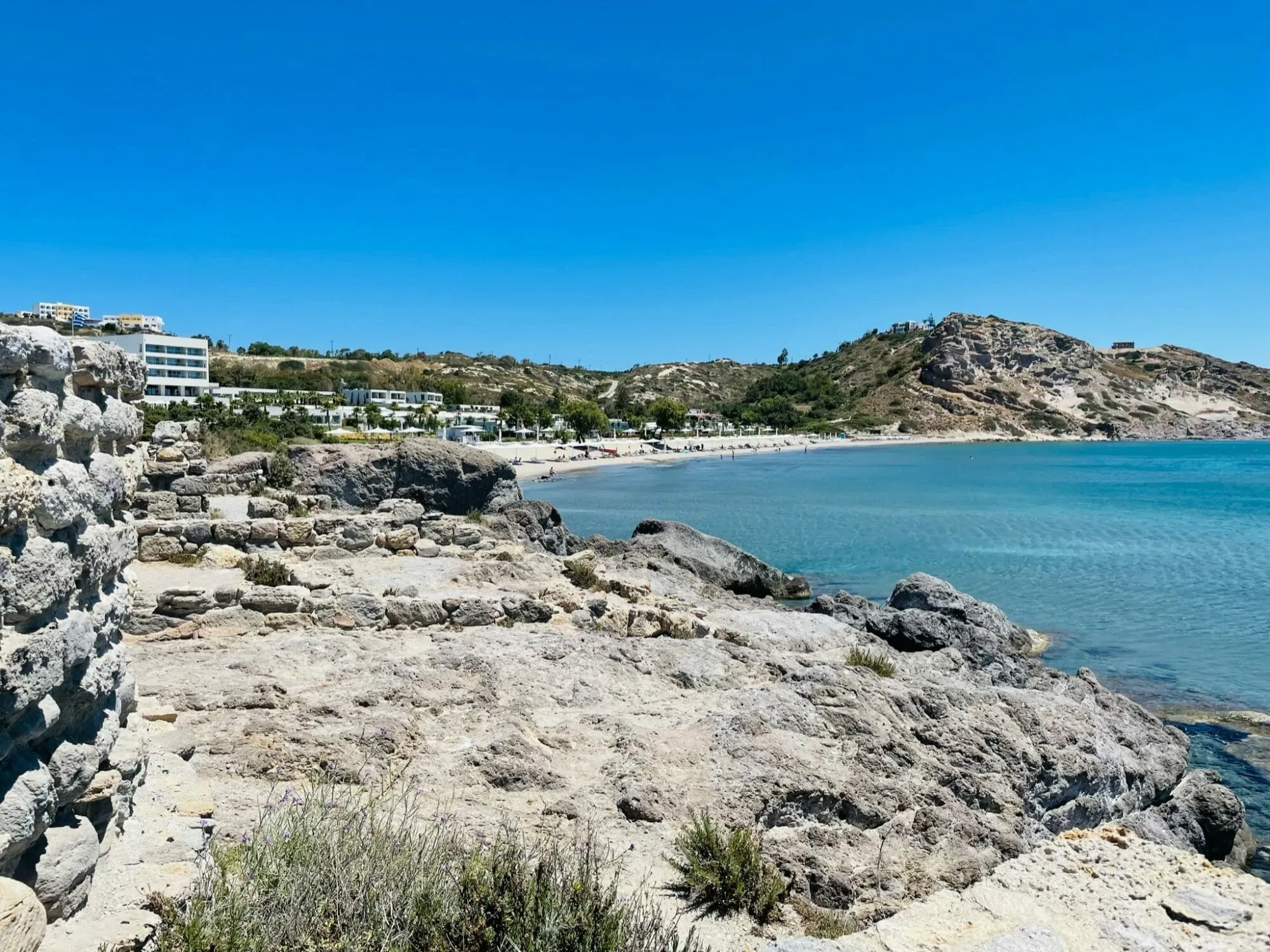 Bucht bei Basilica St. Stefanos auf Kos