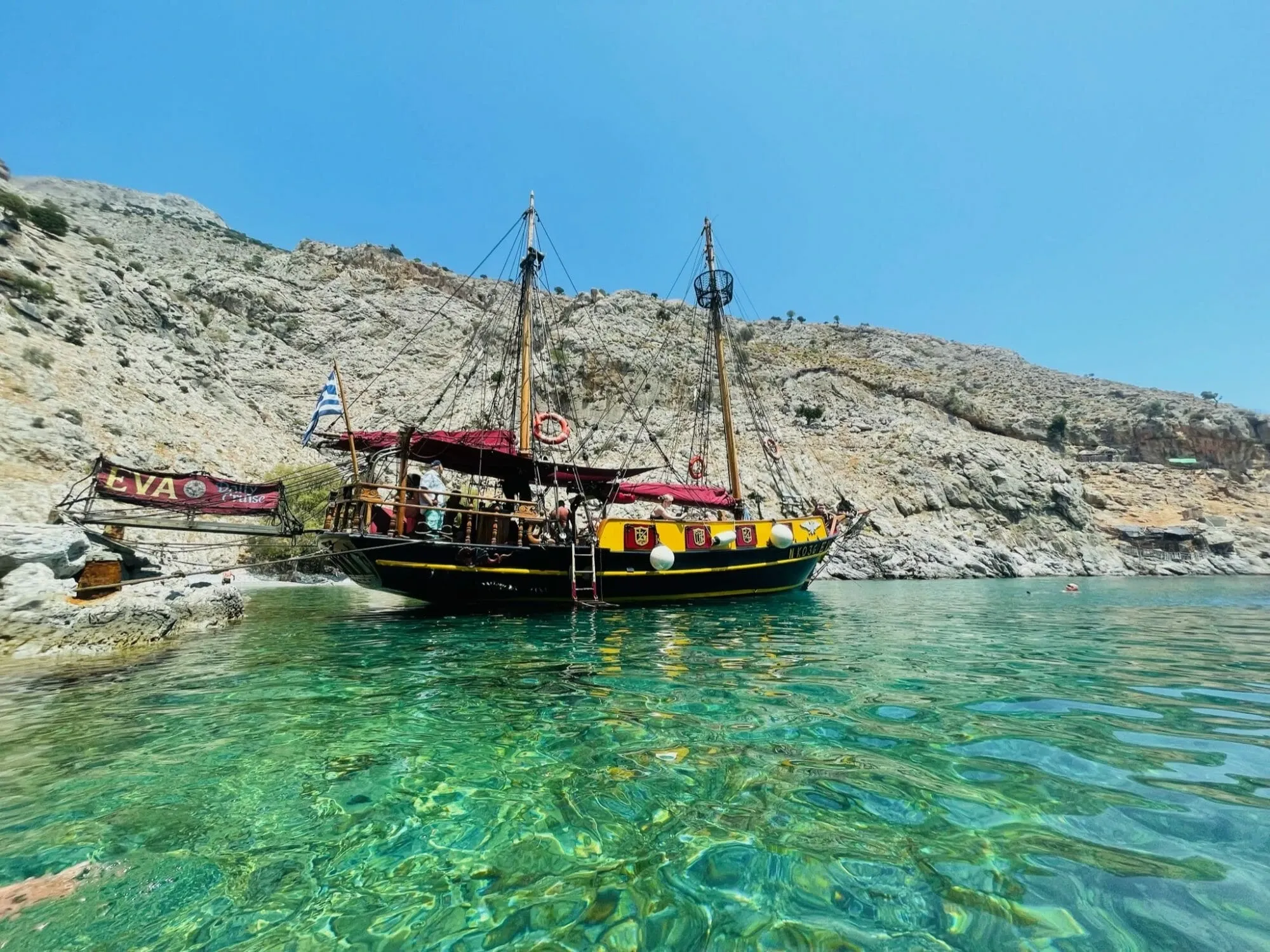 Boot Eva auf der Insel Kos