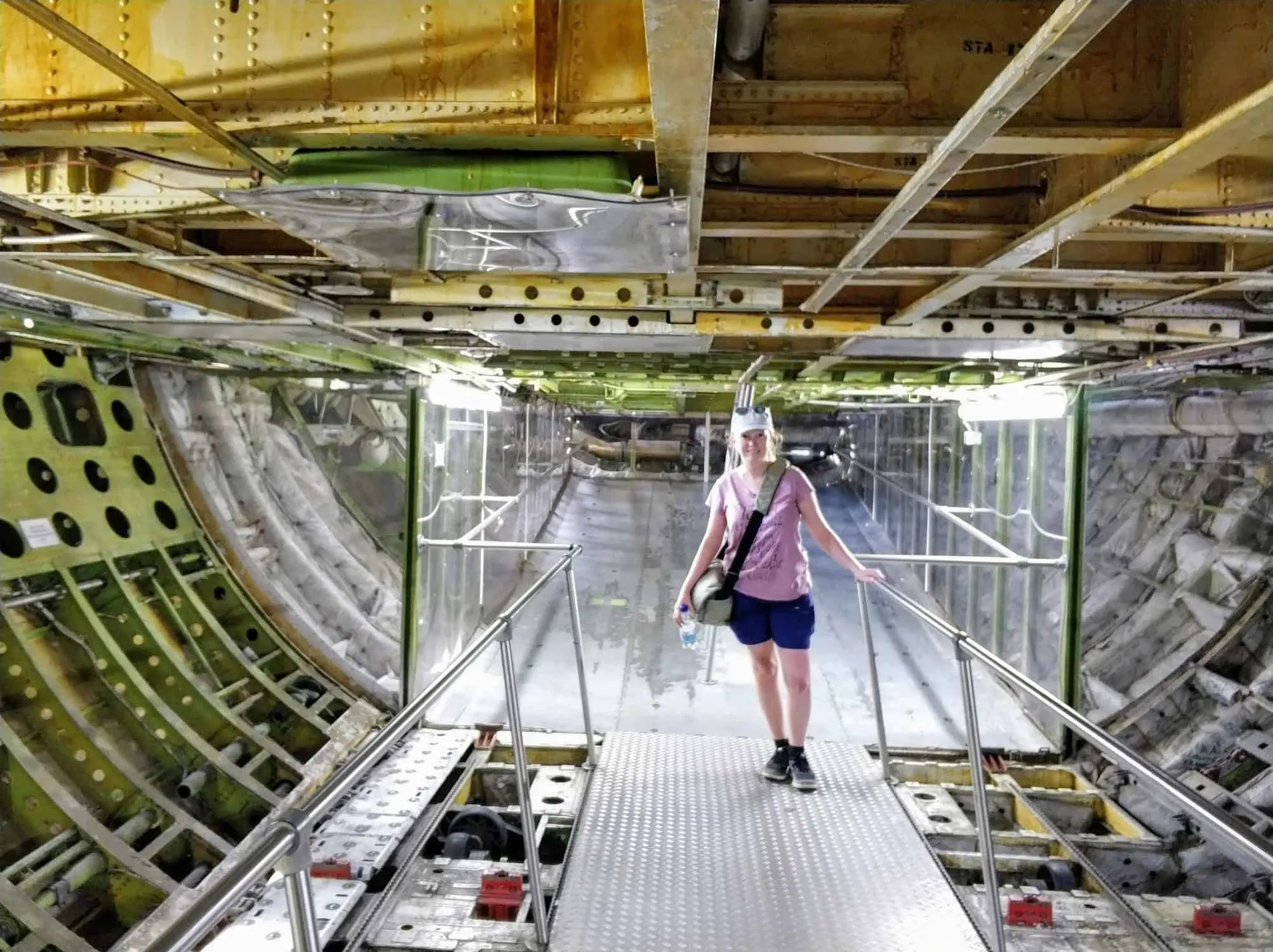 Frachtraum der Boeing 747 im Technikmuseum in Speyer