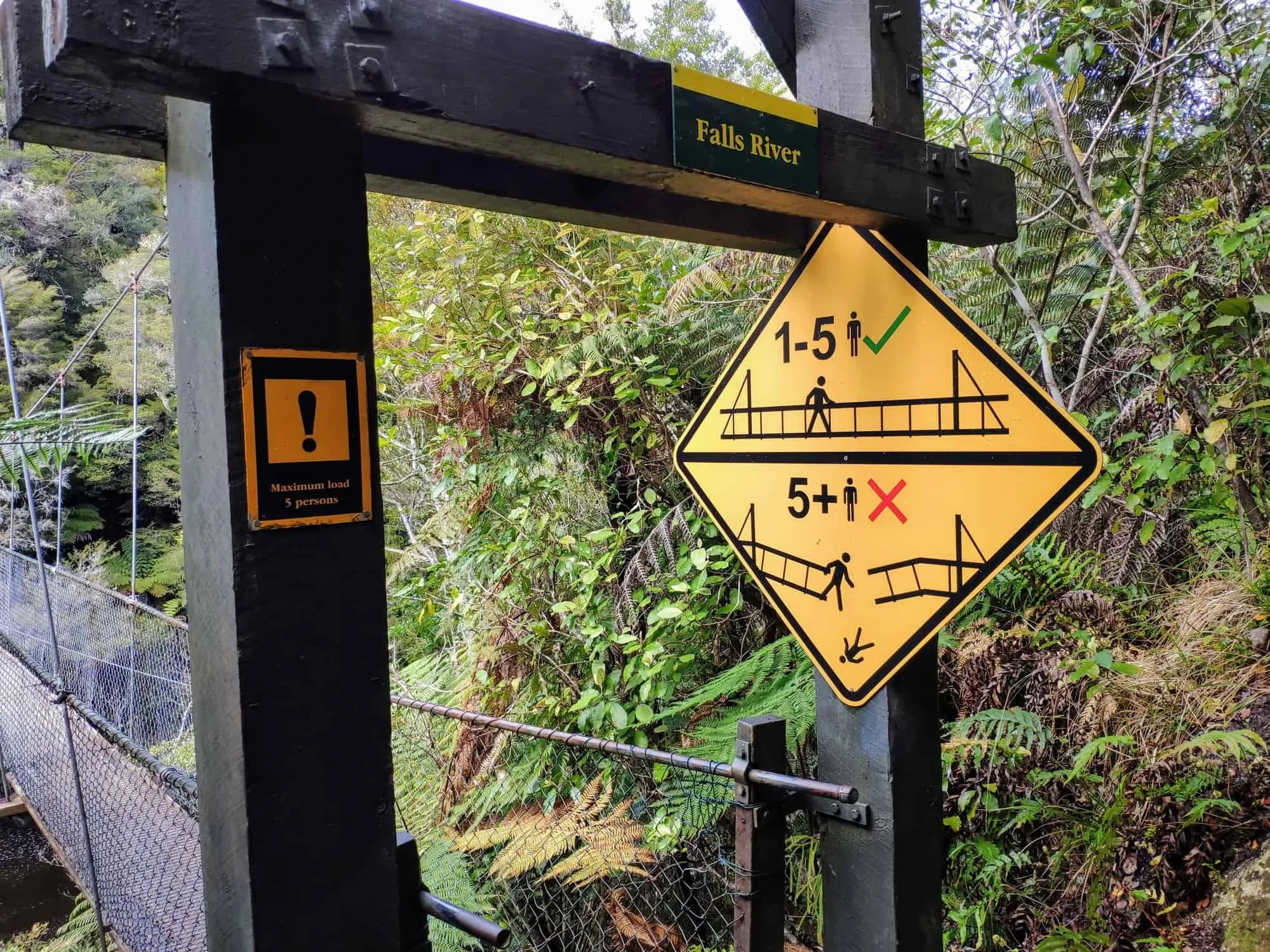 Falls River Suspension Bridge Abel Tasman Neuseeland